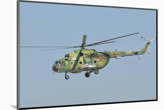 A Bulgarian Air Force Mi-8 Helicopter in Flight over Bulgaria-Stocktrek Images-Mounted Photographic Print