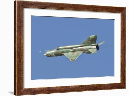 A Bulgarian Air Force Mig-21 in Flight over Bulgaria-Stocktrek Images-Framed Photographic Print