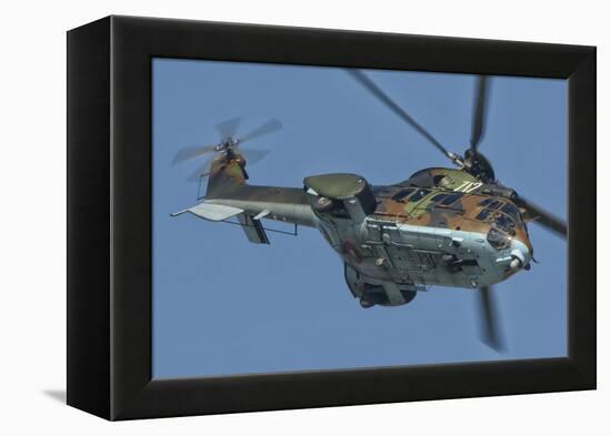 A Bulgarian Air Force Super Puma Helicopter in Flight over Bulgaria-Stocktrek Images-Framed Premier Image Canvas