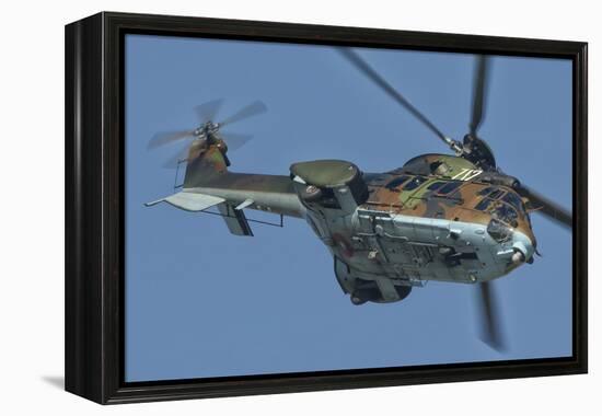 A Bulgarian Air Force Super Puma Helicopter in Flight over Bulgaria-Stocktrek Images-Framed Premier Image Canvas