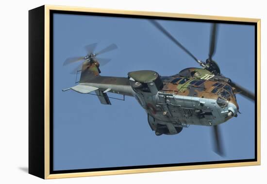 A Bulgarian Air Force Super Puma Helicopter in Flight over Bulgaria-Stocktrek Images-Framed Premier Image Canvas