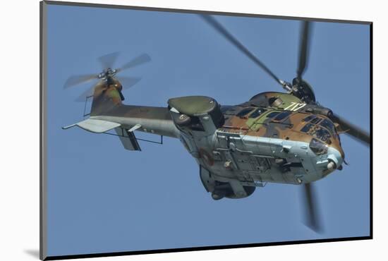 A Bulgarian Air Force Super Puma Helicopter in Flight over Bulgaria-Stocktrek Images-Mounted Photographic Print