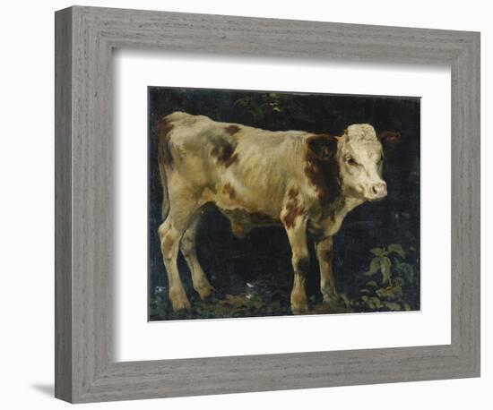 A Bull Calf, 1876-Christian Eriksen Skredsvig-Framed Giclee Print