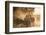 A bull cart kicks up a cloud of dust on the road to Indawgyi Lake, Kachin State, Myanmar (Burma), A-Alex Treadway-Framed Photographic Print