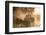 A bull cart kicks up a cloud of dust on the road to Indawgyi Lake, Kachin State, Myanmar (Burma), A-Alex Treadway-Framed Photographic Print