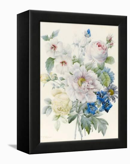 A Bunch of Flowers Including a Peony-Pierre Joseph Redoute-Framed Premier Image Canvas