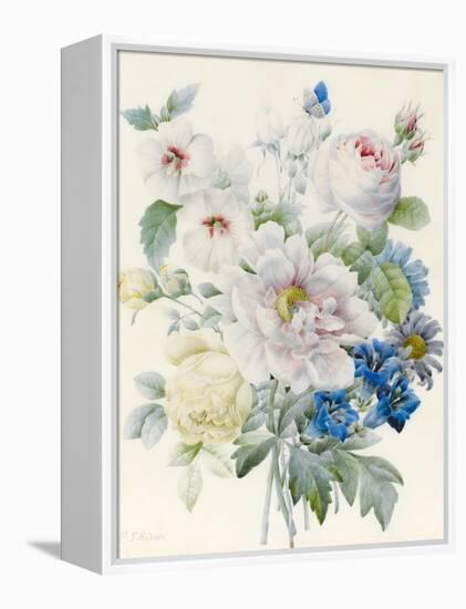 A Bunch of Flowers Including a Peony-Pierre Joseph Redoute-Framed Premier Image Canvas