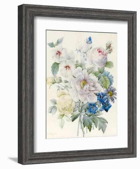 A Bunch of Flowers Including a Peony-Pierre Joseph Redoute-Framed Giclee Print