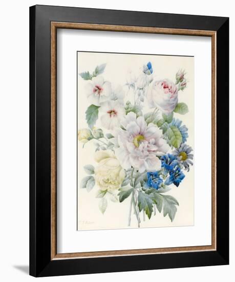 A Bunch of Flowers Including a Peony-Pierre Joseph Redoute-Framed Giclee Print