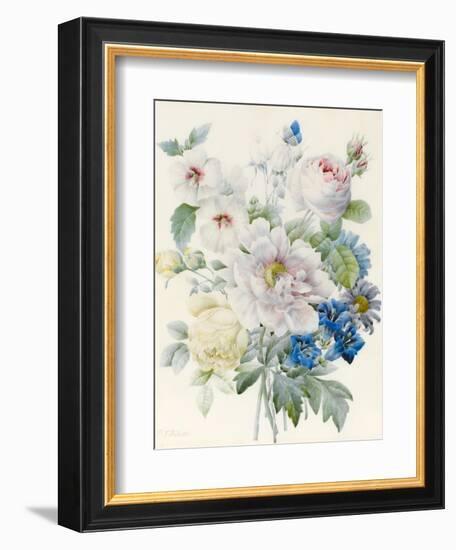 A Bunch of Flowers Including a Peony-Pierre Joseph Redoute-Framed Giclee Print