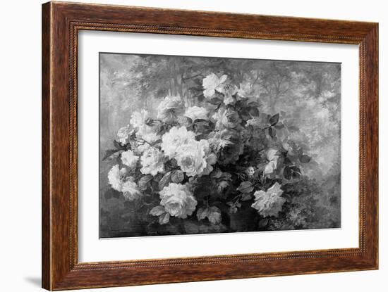 A Bunch of Roses in a Wooded Landscape-Frans Mortelmans-Framed Giclee Print