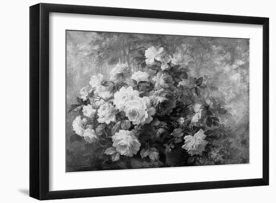 A Bunch of Roses in a Wooded Landscape-Frans Mortelmans-Framed Giclee Print
