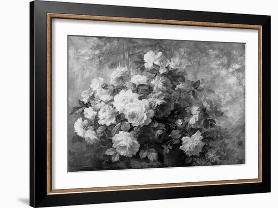 A Bunch of Roses in a Wooded Landscape-Frans Mortelmans-Framed Giclee Print