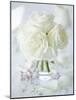 A Bunch of White Roses in a Glass Vase-Ira Leoni-Mounted Photographic Print