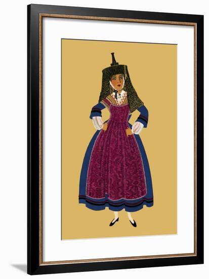 A Burgundian Woman-Elizabeth Whitney Moffat-Framed Art Print