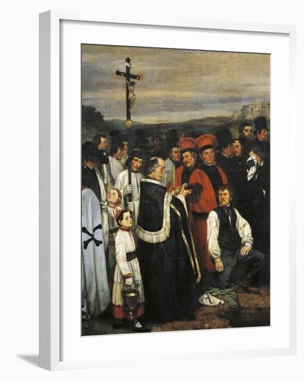 A Burial at Ornans, 1849-1850-Gustave Courbet-Framed Giclee Print