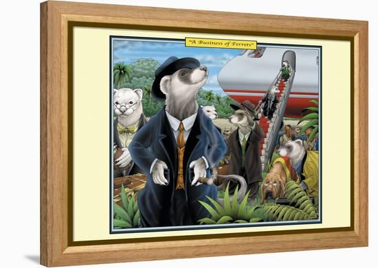 A Business of Ferrets-Richard Kelly-Framed Stretched Canvas