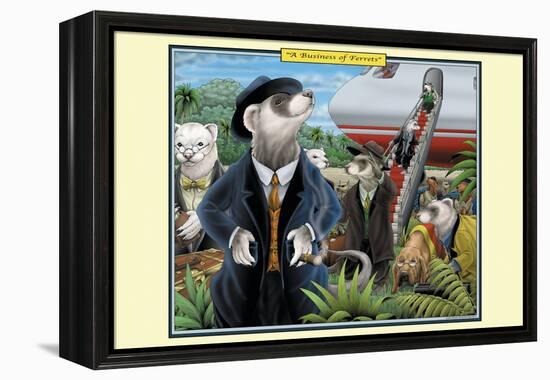 A Business of Ferrets-Richard Kelly-Framed Stretched Canvas