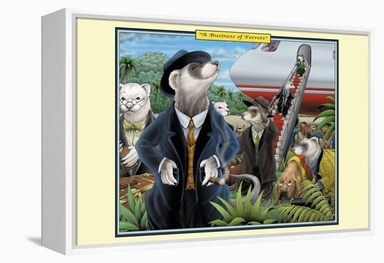 A Business of Ferrets-Richard Kelly-Framed Stretched Canvas