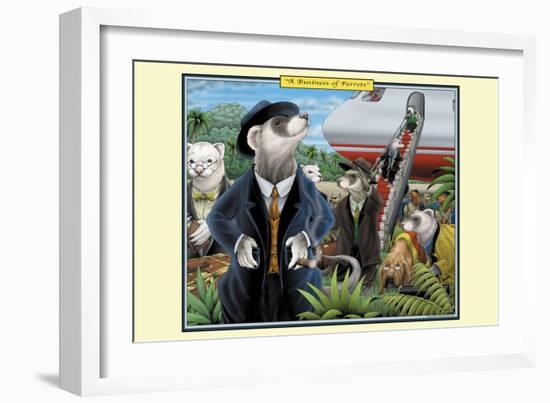 A Business of Ferrets-Richard Kelly-Framed Art Print