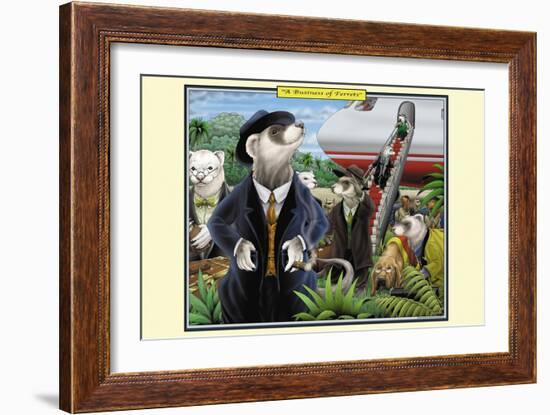 A Business of Ferrets-Richard Kelly-Framed Art Print