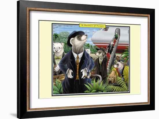 A Business of Ferrets-Richard Kelly-Framed Art Print