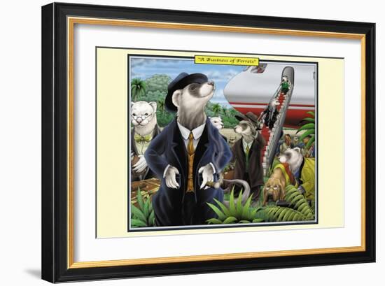 A Business of Ferrets-Richard Kelly-Framed Art Print