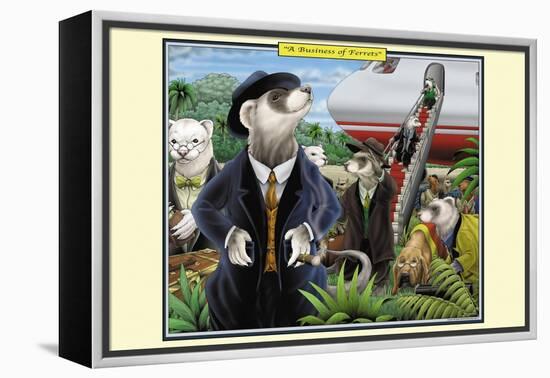 A Business of Ferrets-Richard Kelly-Framed Stretched Canvas