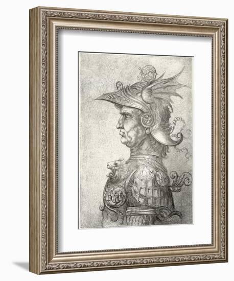 A Bust of a Warrior in Profile, 1882-Leonardo da Vinci-Framed Giclee Print