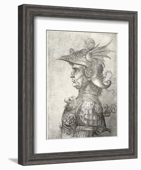 A Bust of a Warrior in Profile, 1882-Leonardo da Vinci-Framed Giclee Print