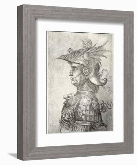 A Bust of a Warrior in Profile, 1882-Leonardo da Vinci-Framed Giclee Print