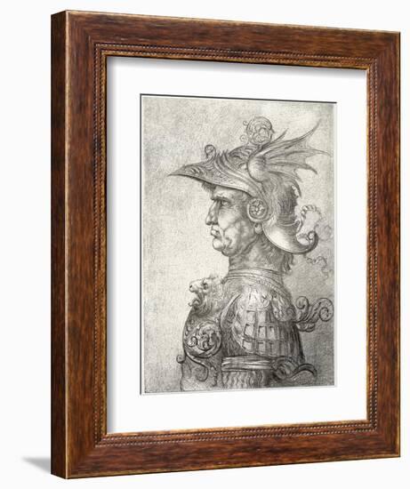A Bust of a Warrior in Profile, 1882-Leonardo da Vinci-Framed Giclee Print