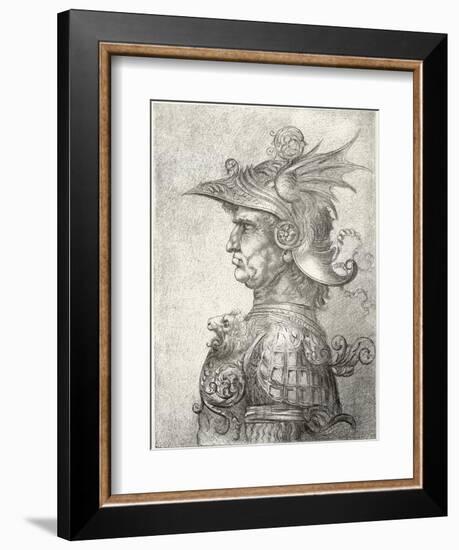 A Bust of a Warrior in Profile, 1882-Leonardo da Vinci-Framed Giclee Print