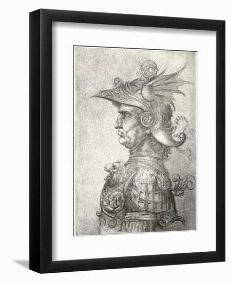 A Bust of a Warrior in Profile, 1882-Leonardo da Vinci-Framed Giclee Print