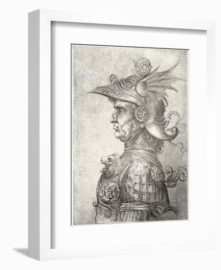 A Bust of a Warrior in Profile, 1882-Leonardo da Vinci-Framed Giclee Print