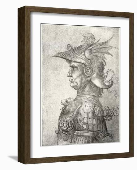 A Bust of a Warrior in Profile, 1882-Leonardo da Vinci-Framed Giclee Print