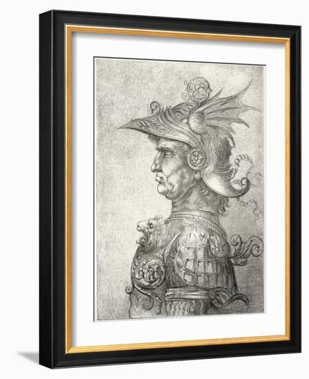 A Bust of a Warrior in Profile, 1882-Leonardo da Vinci-Framed Giclee Print