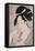 A Bust Portrait of the Courtesan Wakamurasaki of the Tsunotamaya Playing with Goldfish-Chokosai Eisho-Framed Premier Image Canvas