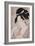 A Bust Portrait of the Courtesan Wakamurasaki of the Tsunotamaya Playing with Goldfish-Chokosai Eisho-Framed Giclee Print