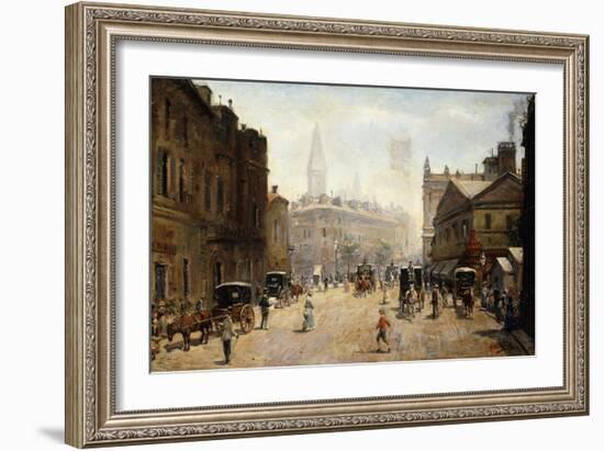 A Bustling Street Scene-Dufaug G.A.-Framed Giclee Print