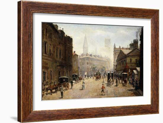 A Bustling Street Scene-Dufaug G.A.-Framed Giclee Print