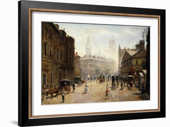 A Bustling Street Scene-Dufaug G.A.-Framed Giclee Print