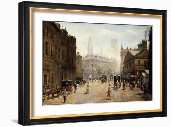 A Bustling Street Scene-Dufaug G.A.-Framed Giclee Print