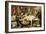 A Butcher's Stall with Cats and Kittens playing and a Butcher holding a Boar's Head-Frans Snyders-Framed Giclee Print