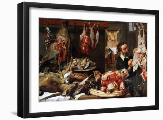 A Butcher Shop, 1630S-Frans Snyders-Framed Giclee Print