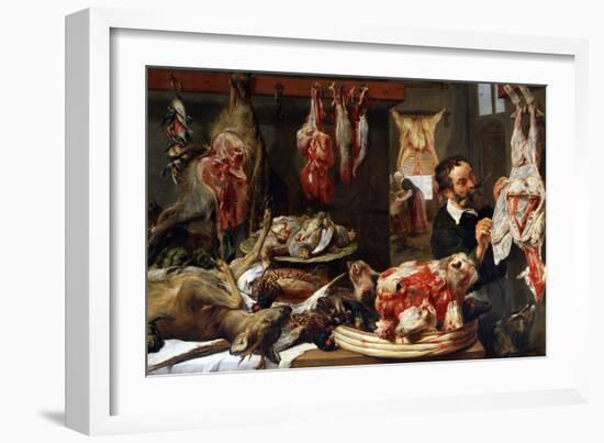 A Butcher Shop, 1630S-Frans Snyders-Framed Giclee Print