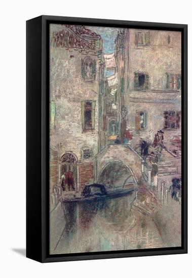 A Bye Canal, Venice, 19th Century-James Abbott McNeill Whistler-Framed Premier Image Canvas