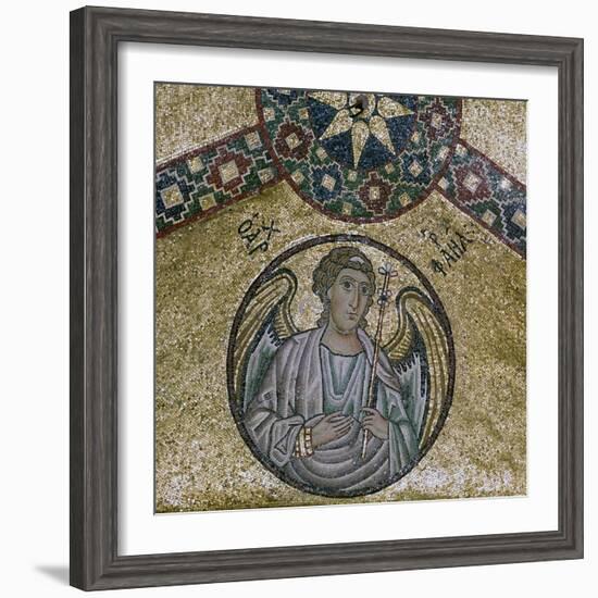 A byzantine mosaic of the Archangel Raphael, 11th century-Unknown-Framed Giclee Print