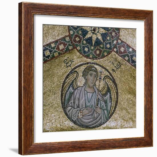 A byzantine mosaic of the Archangel Raphael, 11th century-Unknown-Framed Giclee Print