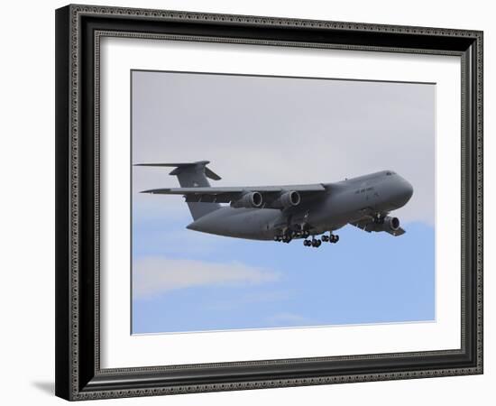 A C-5 Galaxy in Flight Over Nevada-Stocktrek Images-Framed Photographic Print